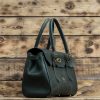'Niki' top handle tote with top flap in  British racing green Leather  (pre-order only) - Image 5
