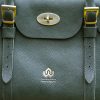 'Niki' top handle tote with top flap in  British racing green Leather  (pre-order only) - Image 4