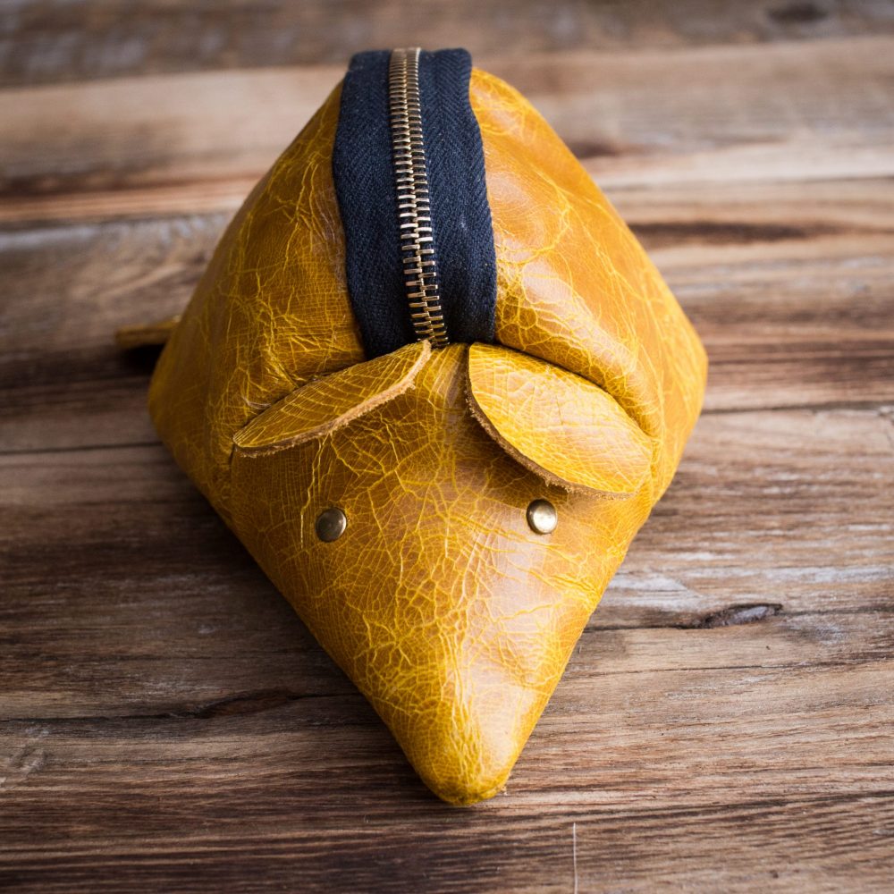 Mouse zip top coin purseyellow Nelson Were