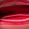 'Niki' leather tote in Coral Pink , British Racing Green flap and Brown adjustable top handles (pre-order only) - Image 5