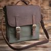 Land Rover inspired canvas and leather messenger bag - Image 12