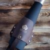 Hand made leather bottle holder