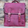 leather satchel messenger bag - racing green - Image 10