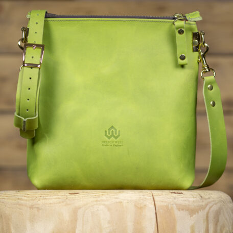 Cross-body/ shoulder bag in Macaw green